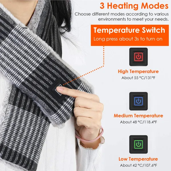 Wireless Heated Neck Wrap with Massage Function