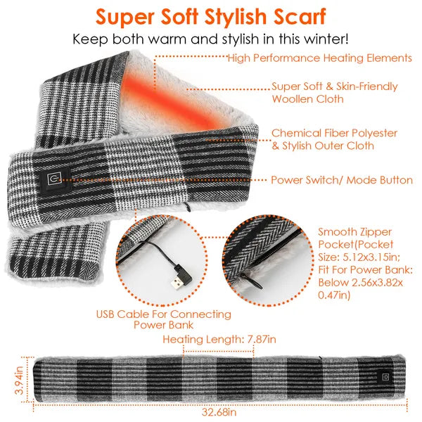 Wireless Heated Neck Wrap with Massage Function